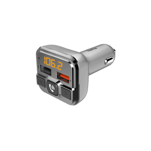 Hama Bluetooth FM-Transmitter für Autoradio mit USB-Ports und Freisprechfunktion.