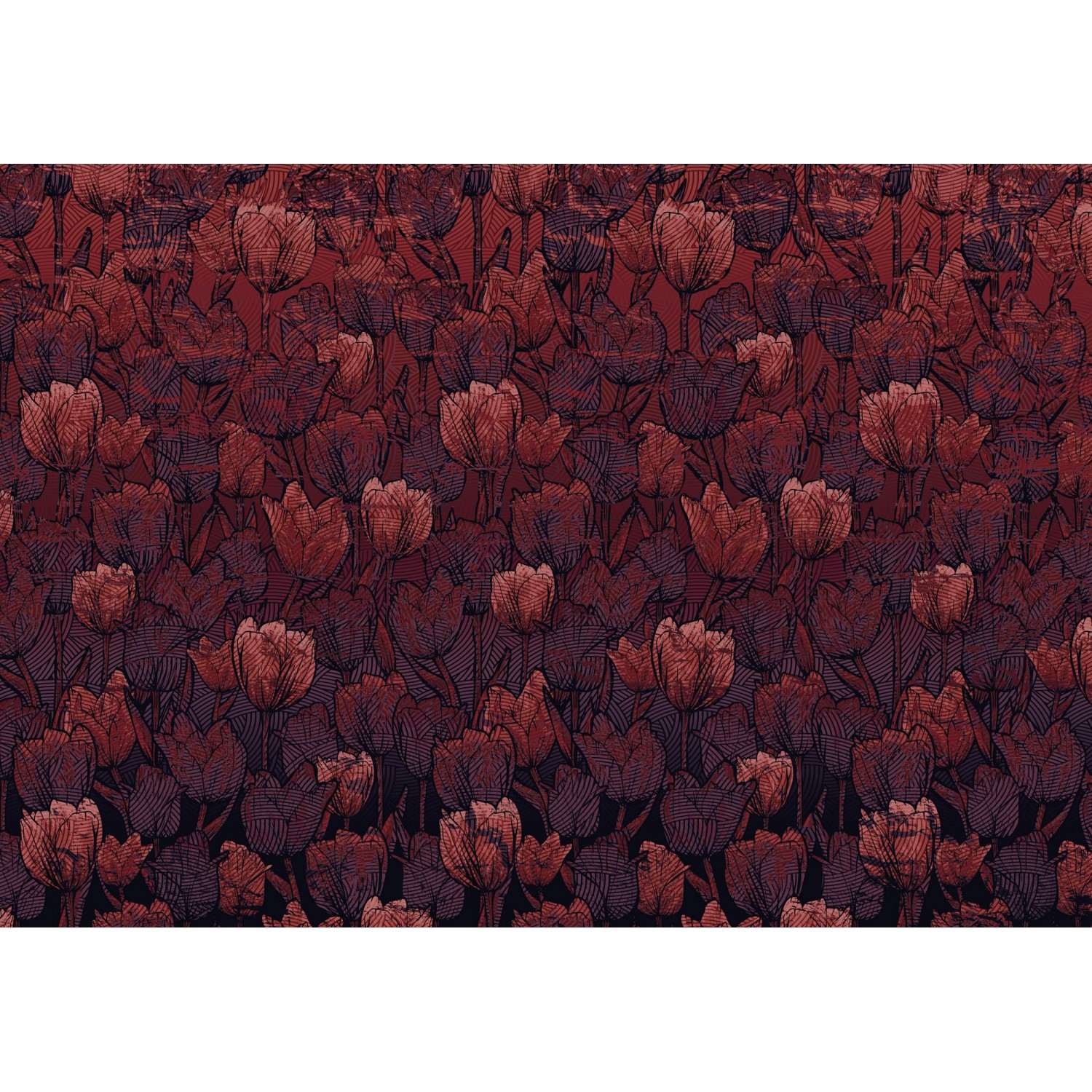 Sanders & Sanders Fototapete Tulpen Rot 400 x 280 cm 611861 günstig online kaufen