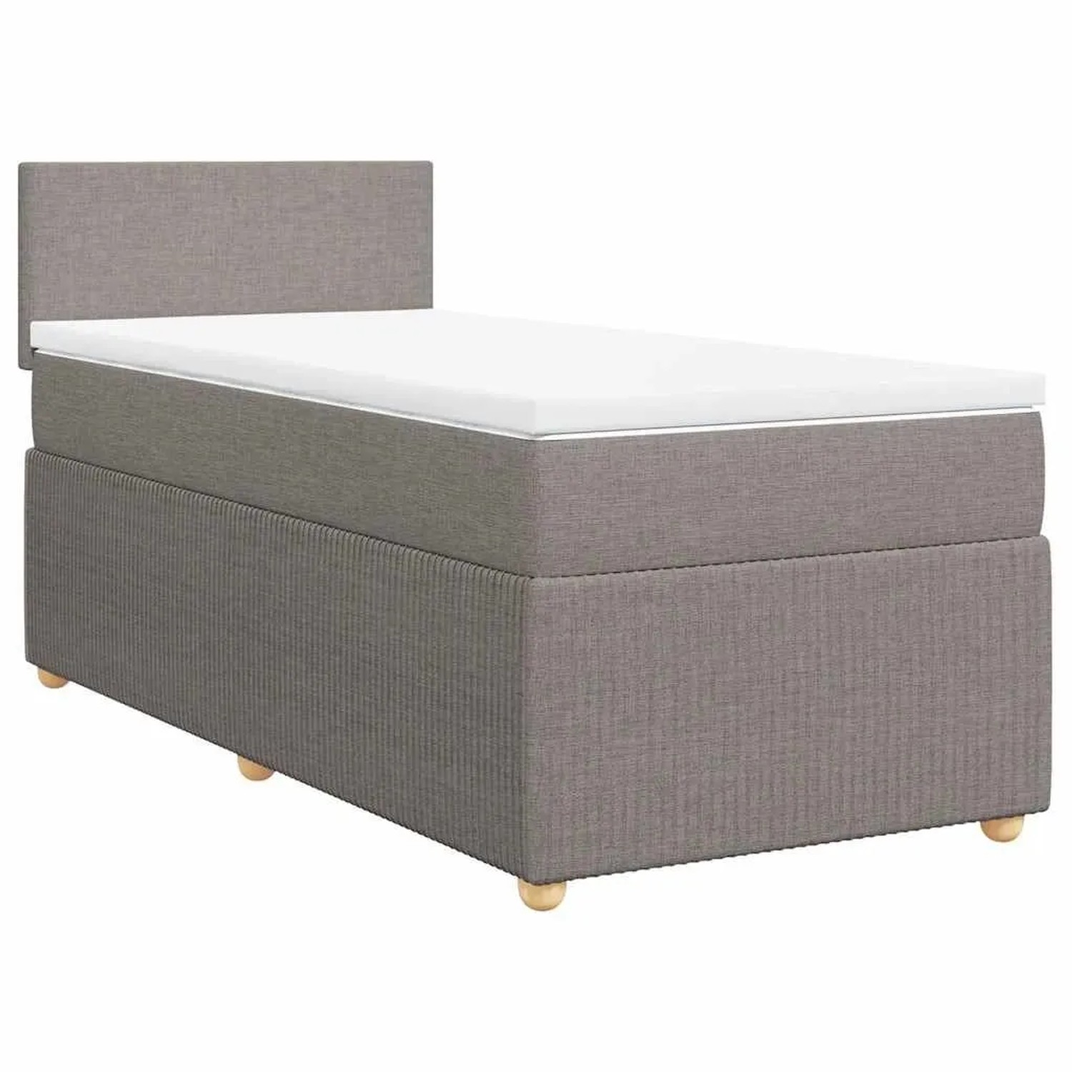 vidaXL Boxspringbett mit Matratze Taupe 90x200 cm Stoff 3289636 günstig online kaufen