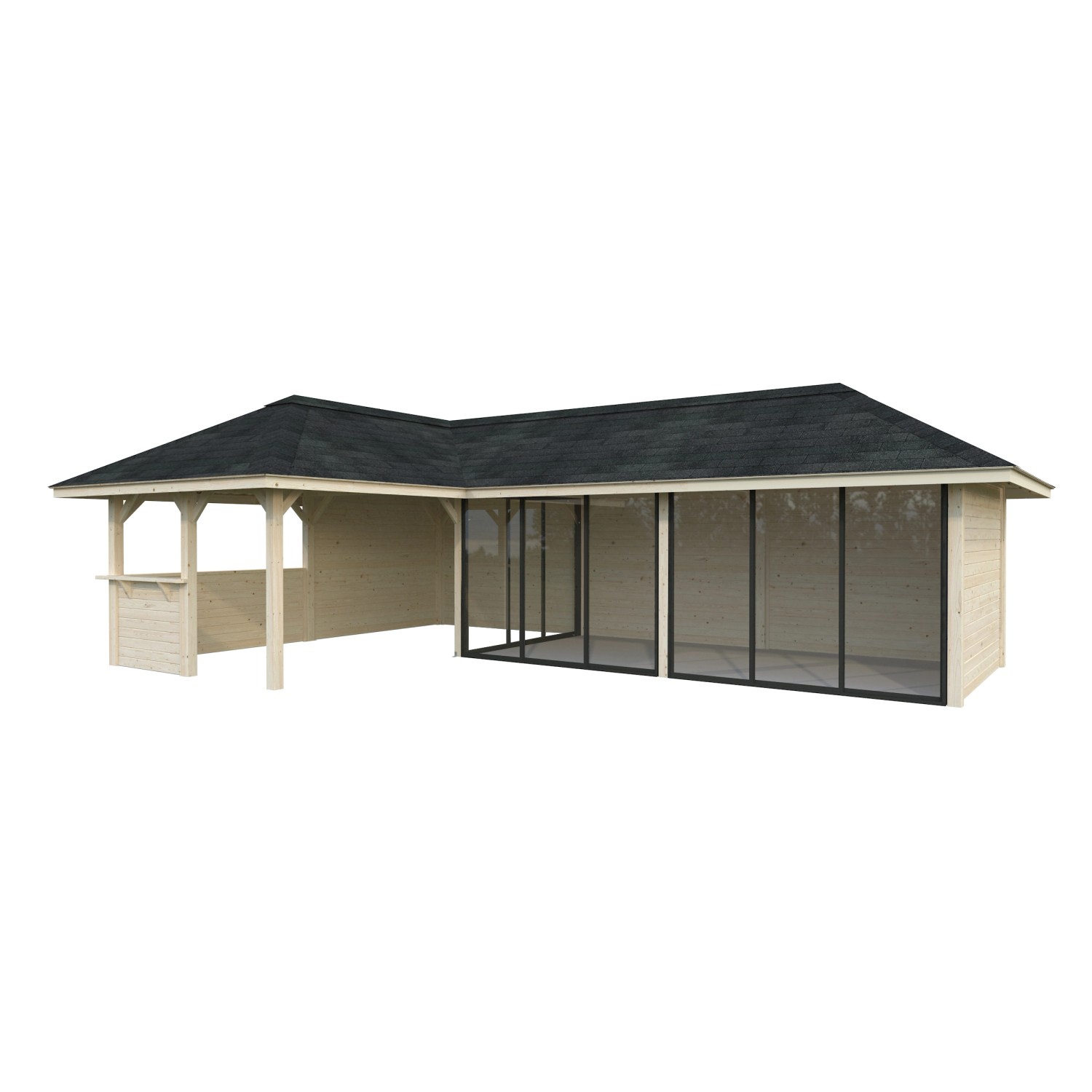 Palmako Pavillon Bianca Set220 Slide Naturbelassen 876 cm x 588 cm FSC® günstig online kaufen