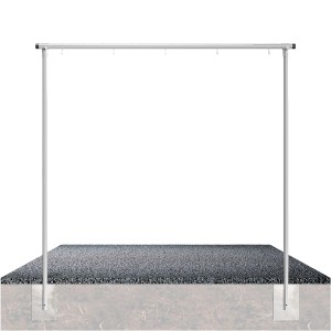 Schake Wäschetrockengerüst mit Querrohr (4000 mm) und 8 Haken, einseitig.