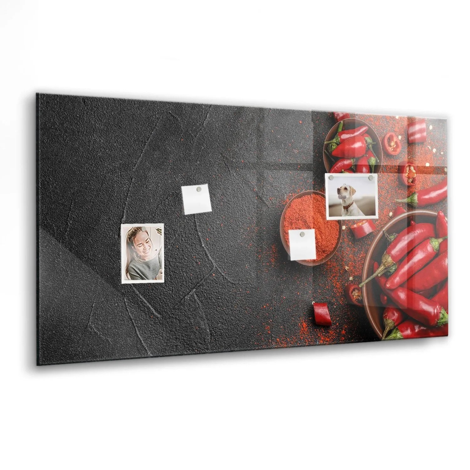 Tulup Glas Magnettafel Rote Paprika 120x60 cm Magnettafel Zum Beschriften Weißer Marker Magnettafel Für Notizen