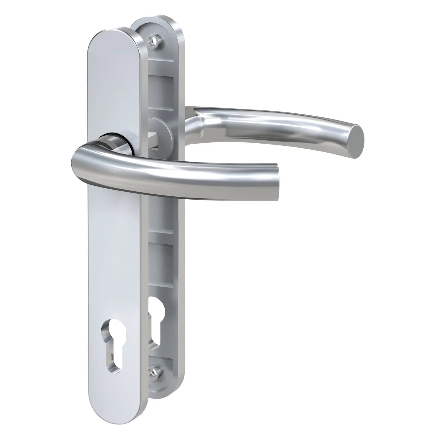 Basi - Schmalrahmen-Drücker-Garnitur - Rund - Edelstahl - Lochung PZ - 92-8 mm - 7838-0108