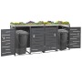 PROREGAL Mülltonnenbox 4er 125x264x84cm 80-240 Liter_8