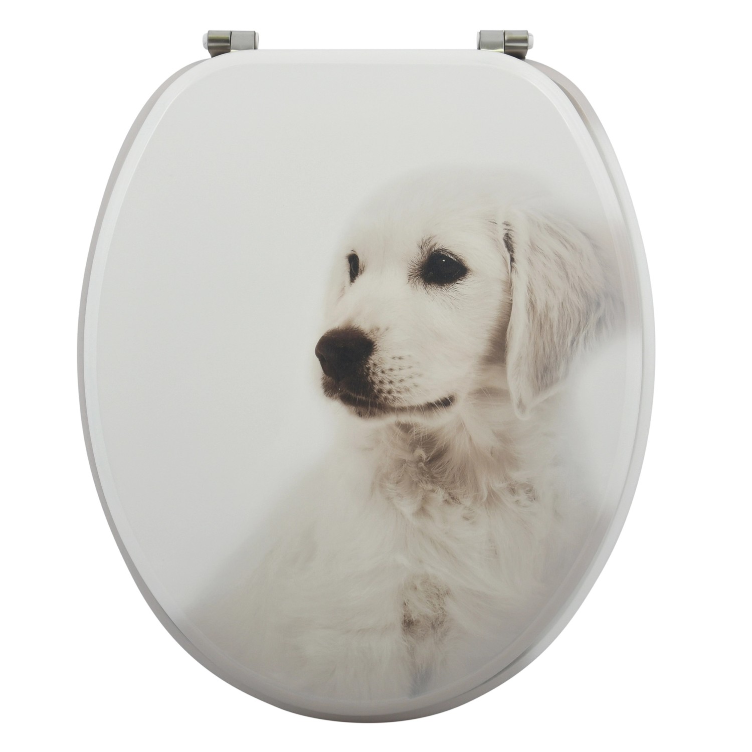 MSV WC-Sitz Scott MDF 42,5 cm x 36,5 cm x 5 cm Weiß-Beige günstig online kaufen