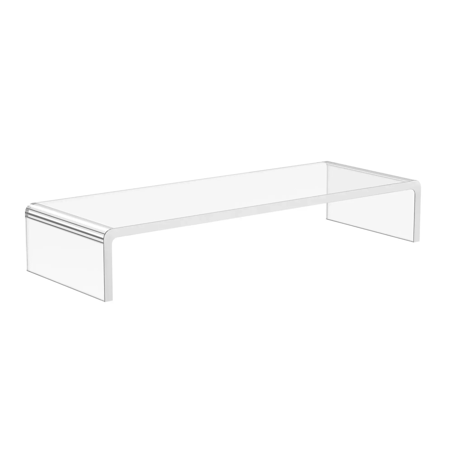 HOMCOM Monitorständer für Laptop PC Ergonomisch Acryl Transparent 53 x 19 x 9 cm