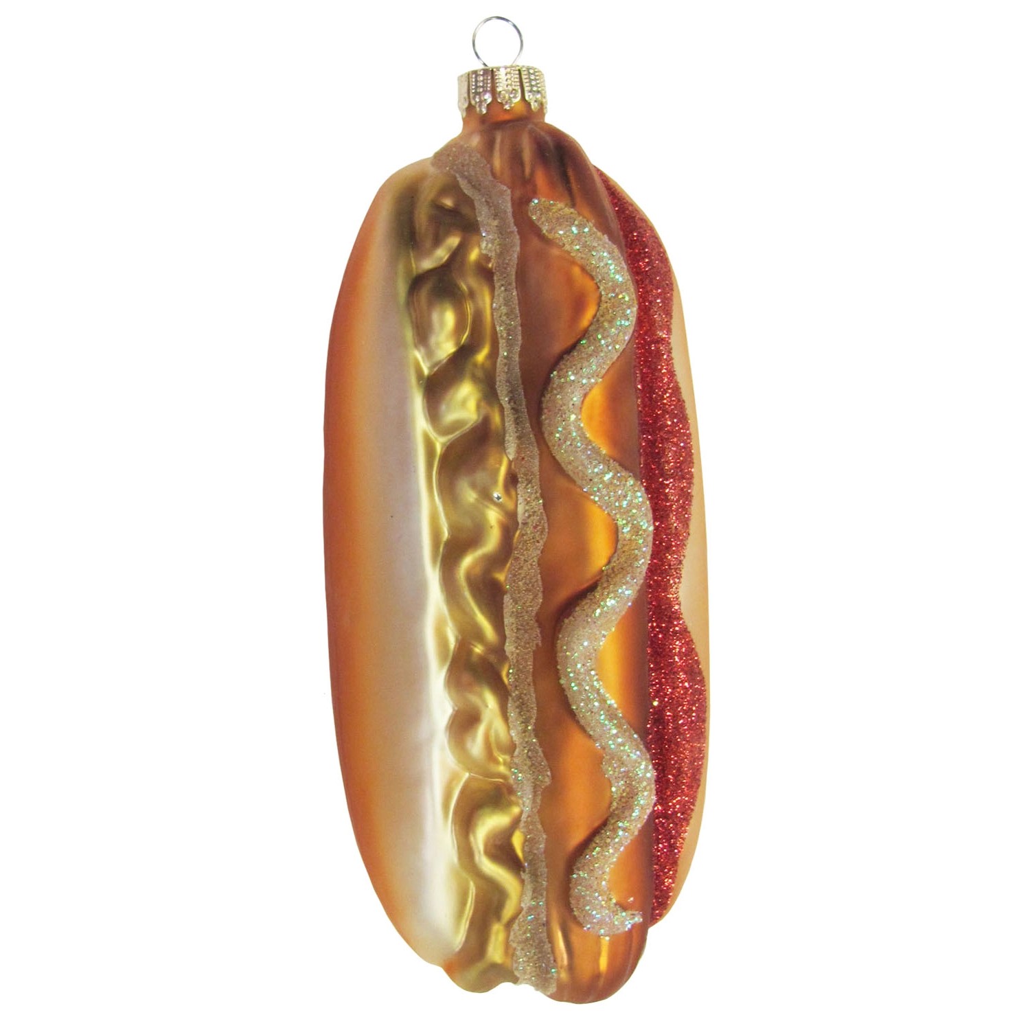 Krebs Glas Lauscha Hot Dog Weihnachtsornament 1-tlg. 5cm