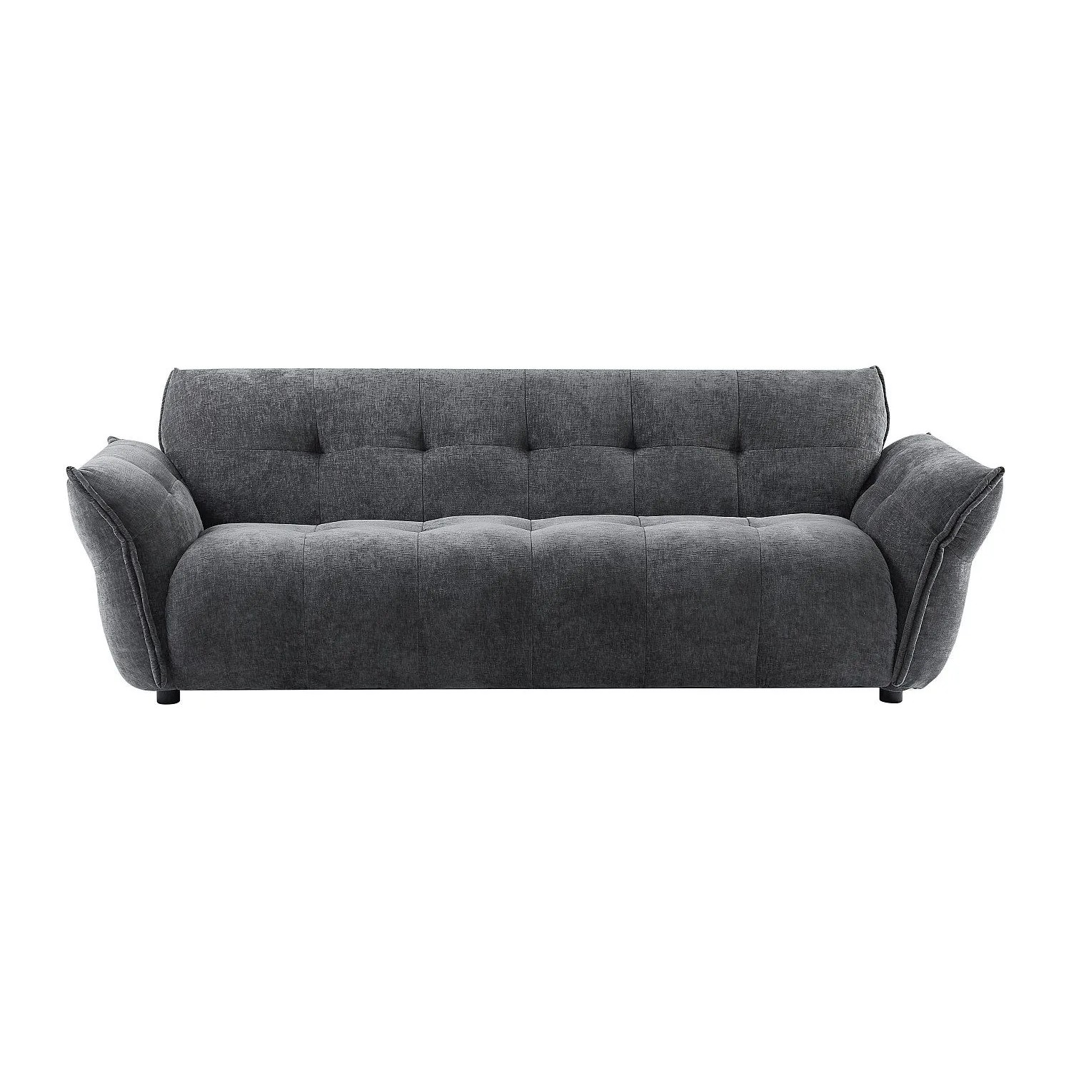 Vente-unique Sofa Ohne Schlafmöglichkeit Napizo Anthrazitgrau 228 cm