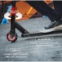Roter Sportisfaction Stuntscooter mit ABEC11 Kugellager und 4-fach Klemme, belastbar bis 100kg.