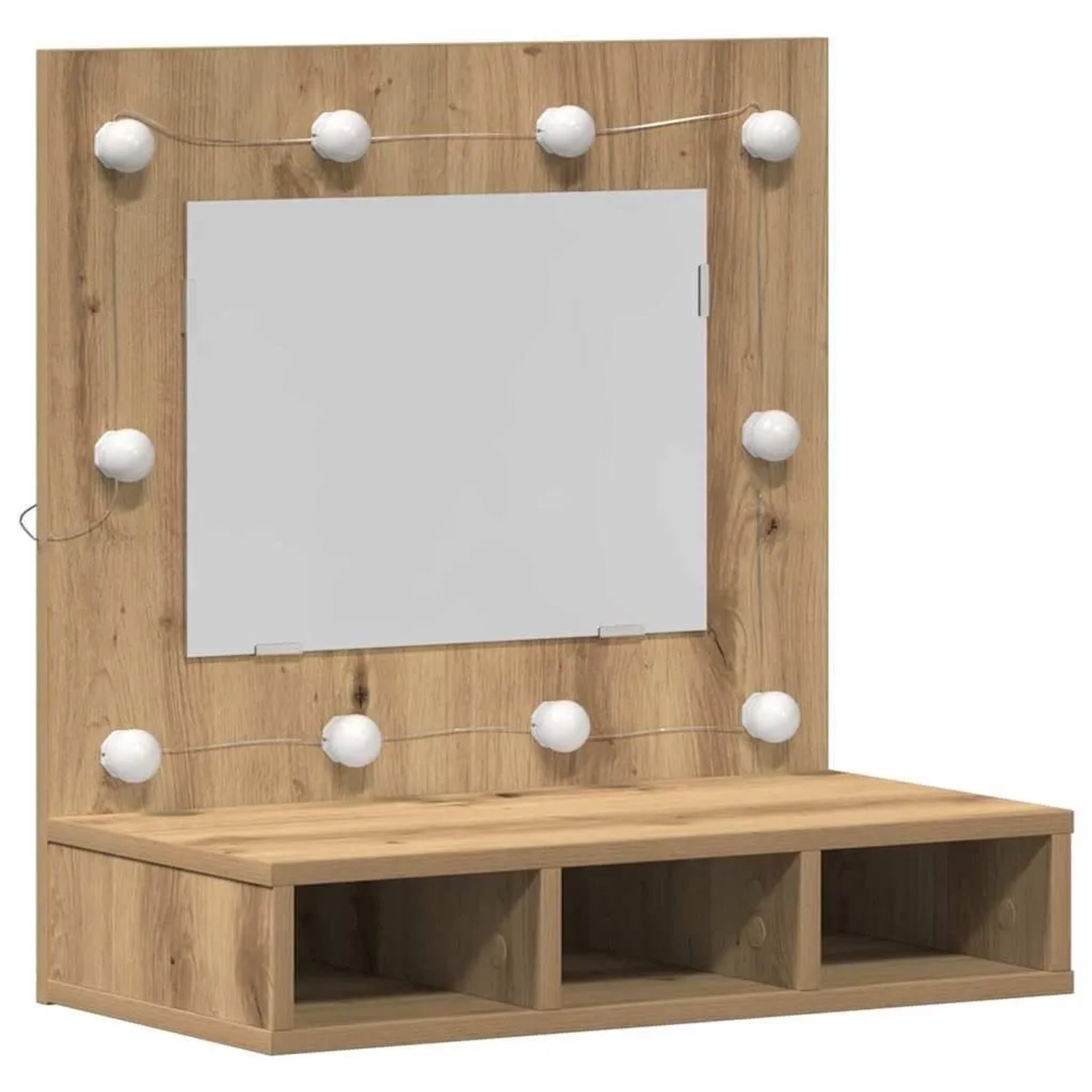 vidaXL Spiegelschrank Artisan-Eiche 62 x 31,5 x 62 cm Holzwerkstoff 873881 günstig online kaufen
