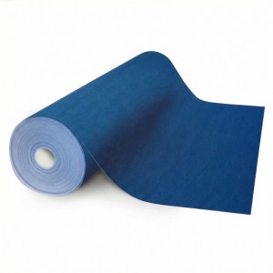 Dunkelblauer Nadelvlies Teppich Malta als Rollenware, 200x50 cm, ideal als Messeteppich.