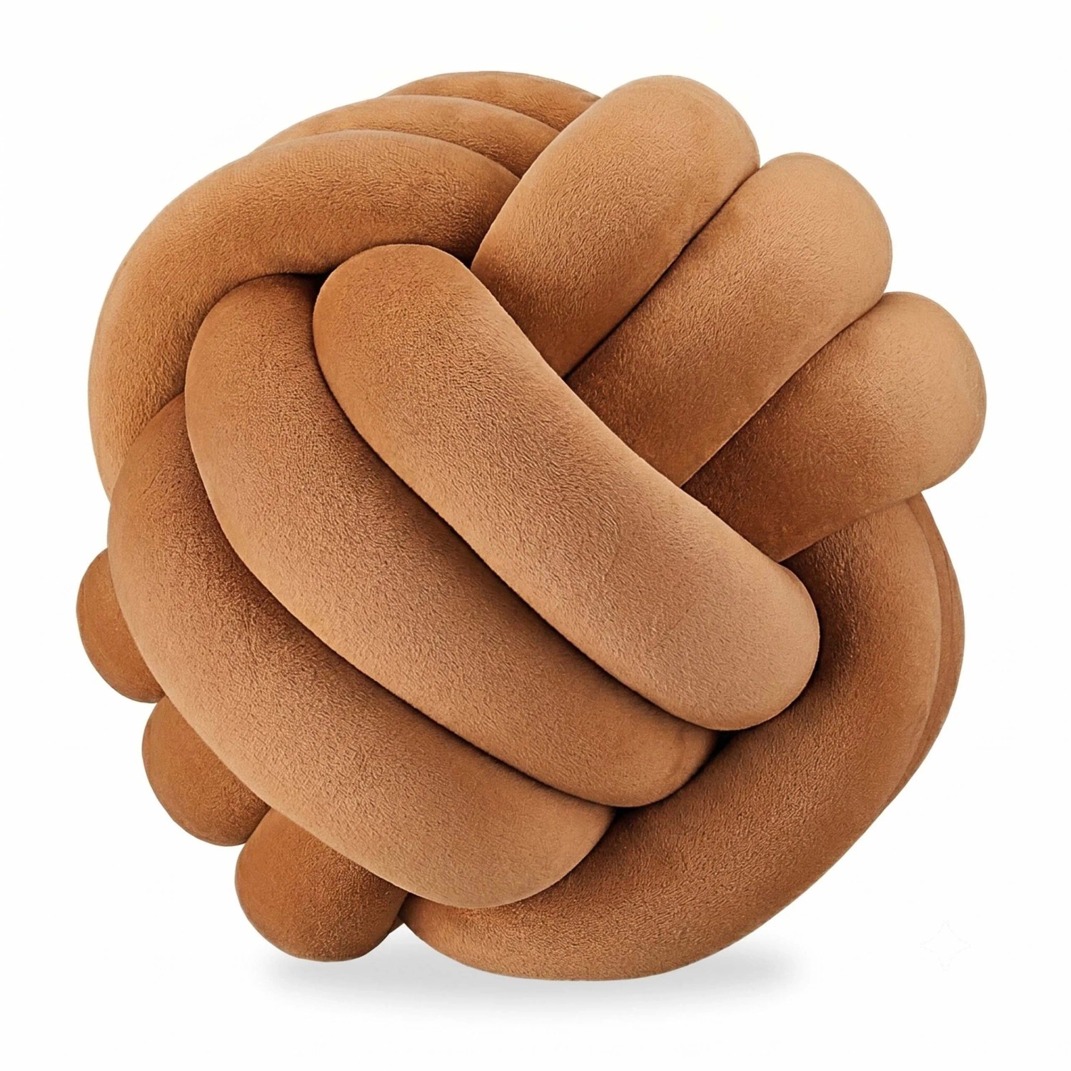 Relaxdays Knotenkissen Polyester Schaumstoff Braun Formstabil ø 25 cm 0,7 kg