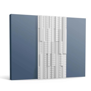 ORAC DECOR W216 3D Wandpaneel, weiße Akustikpaneele als Wandvertäfelung.