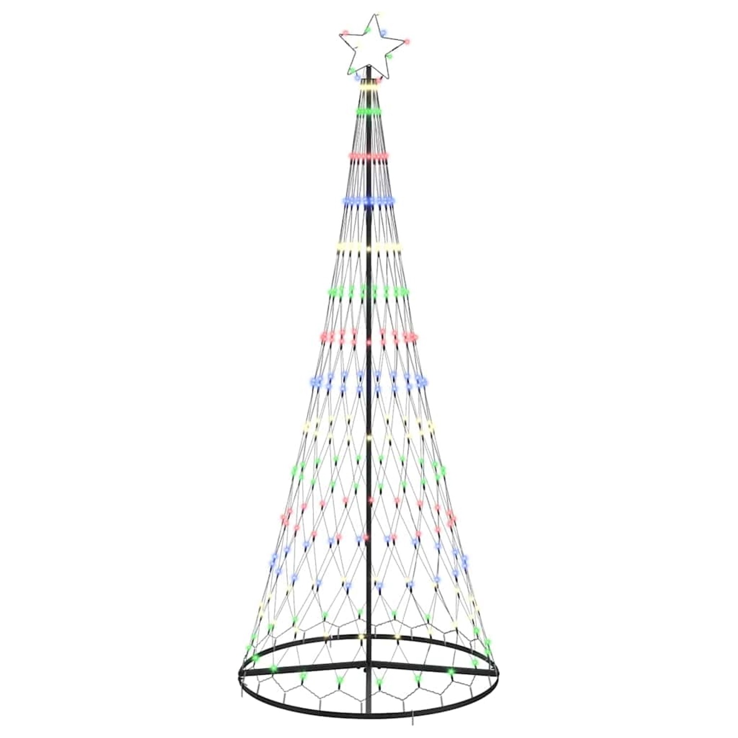 vidaXL LED Weihnachtsbaum Mehrfarbig 100 x 100 x 250 cm Metall 42018786