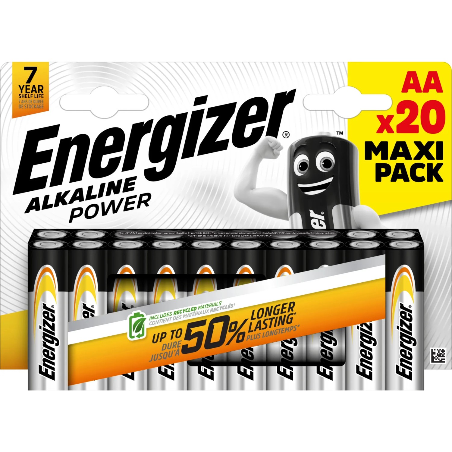 Energizer Alkaline Power AA Batterien, 8er Pack. Langlebige Mignon Batterien für den täglichen Gebrauch.