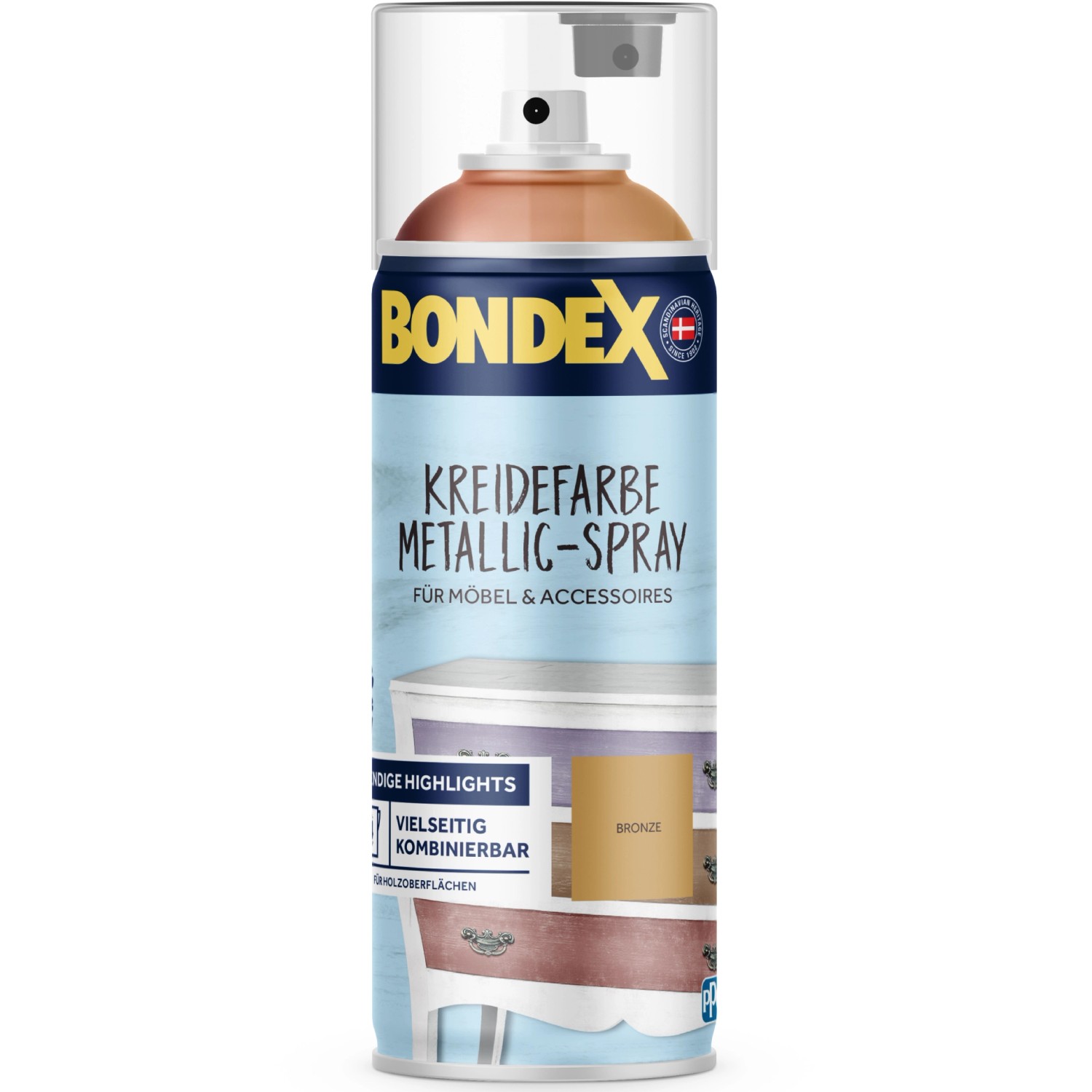 Bondex Kreidefarbe Metallic-Spray Bronze 0,4 l