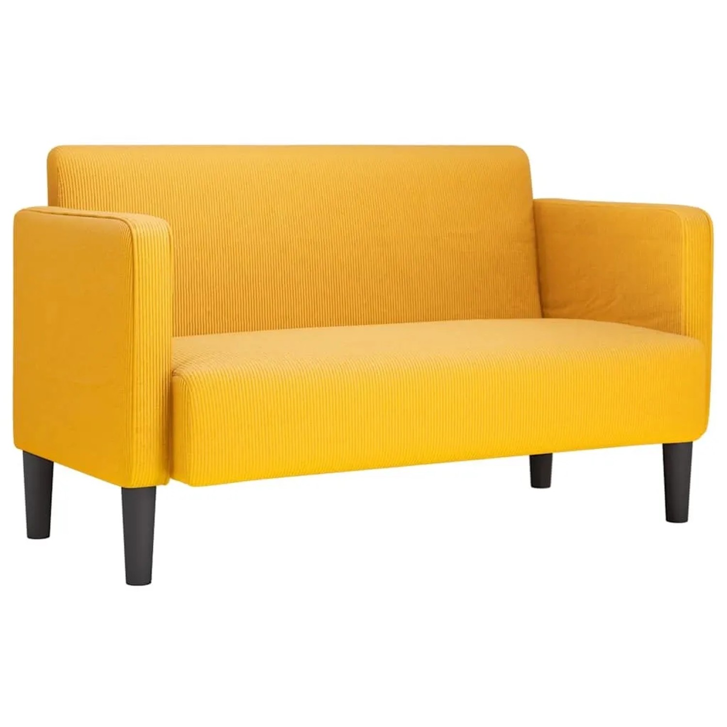 vidaXL Zweisitzer-Sofa Hellgelb 109 cm Cordstoff 4100528 günstig online kaufen