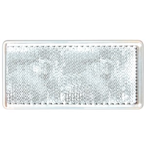 Rechteckiger, weißer Reflektor für PKW-Anhänger, 2er-Set, Zubehör für Autoanhänger.