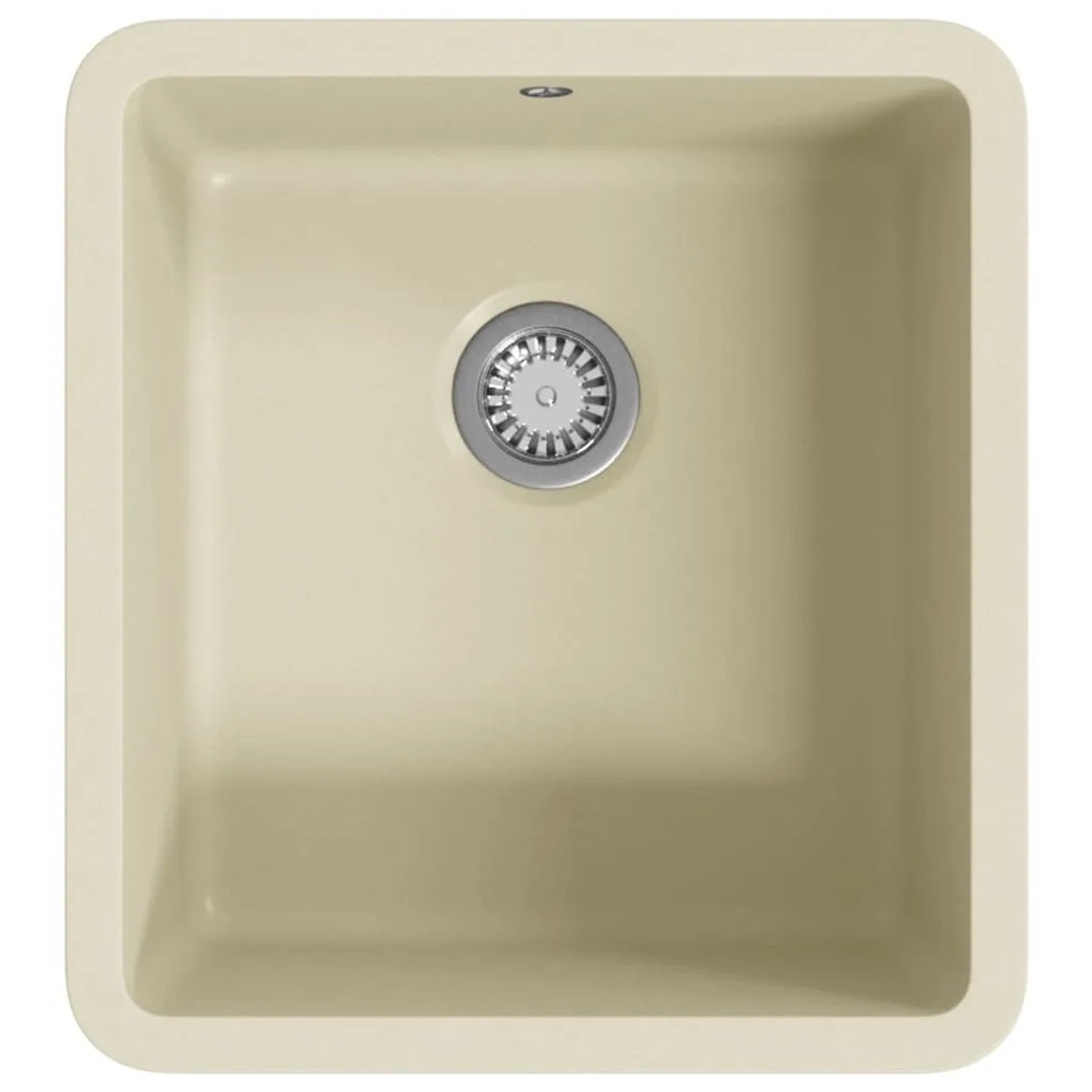 vidaXL Granitspüle Einzelbecken Beige 144868