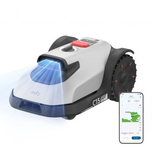 Eufy Mähroboter C15 Solo, weiß-schwarz, mit blauer TrueVision-Beleuchtung und App-Steuerung für Rasenflächen bis 500 m².