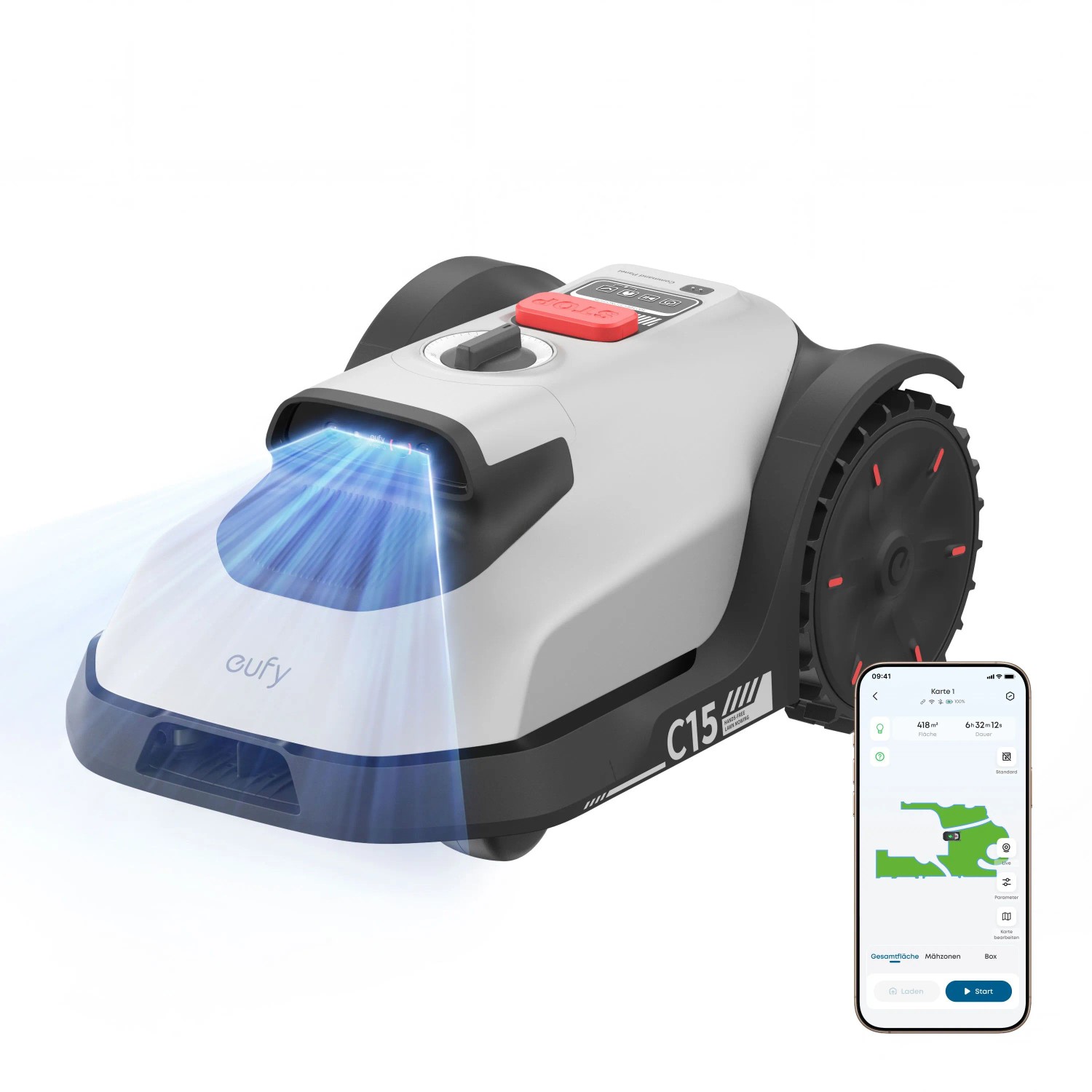 Eufy Mähroboter C15 Solo für Rasenfläche bis zu 500 m²