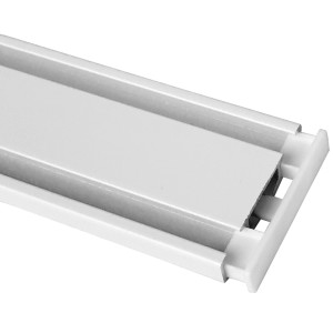 Bestlivings Seitendeckel, weiß, für 1-2 läufige Aluminium Vorhangschiene.