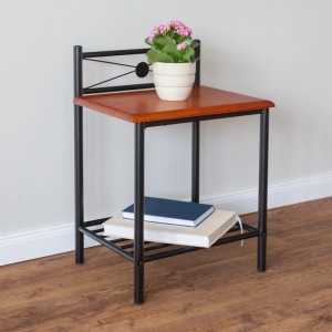 Homestyle4u Nachttisch Nachtkonsole Nachtschrank Metall 1068