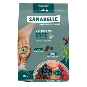 Sanabelle Katzen-Trockenfutter Outdoor mit Ente & Blaubeeren 400 g