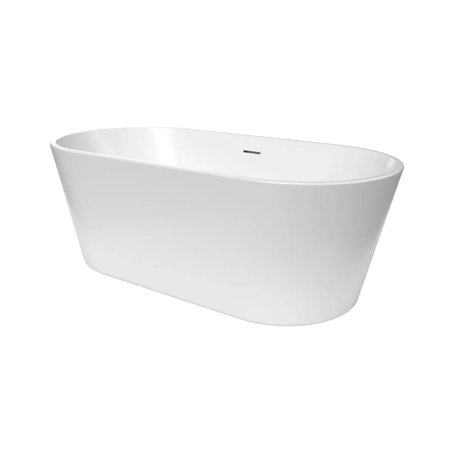 Swiss Aqua Technologies Badewanne Freistehende 170x80CM Weiß Acryl Siphon und Füße 268L Volumen