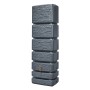 4rain Wandtank Slim Stone Decor 350 l in Graphite Grey mit Auslaufhahn. Regentonne in Steinoptik.
