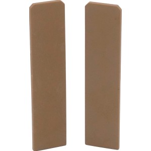 Zwei silberne Endkappen Cubica 60 SB für Laminat & Parkett.