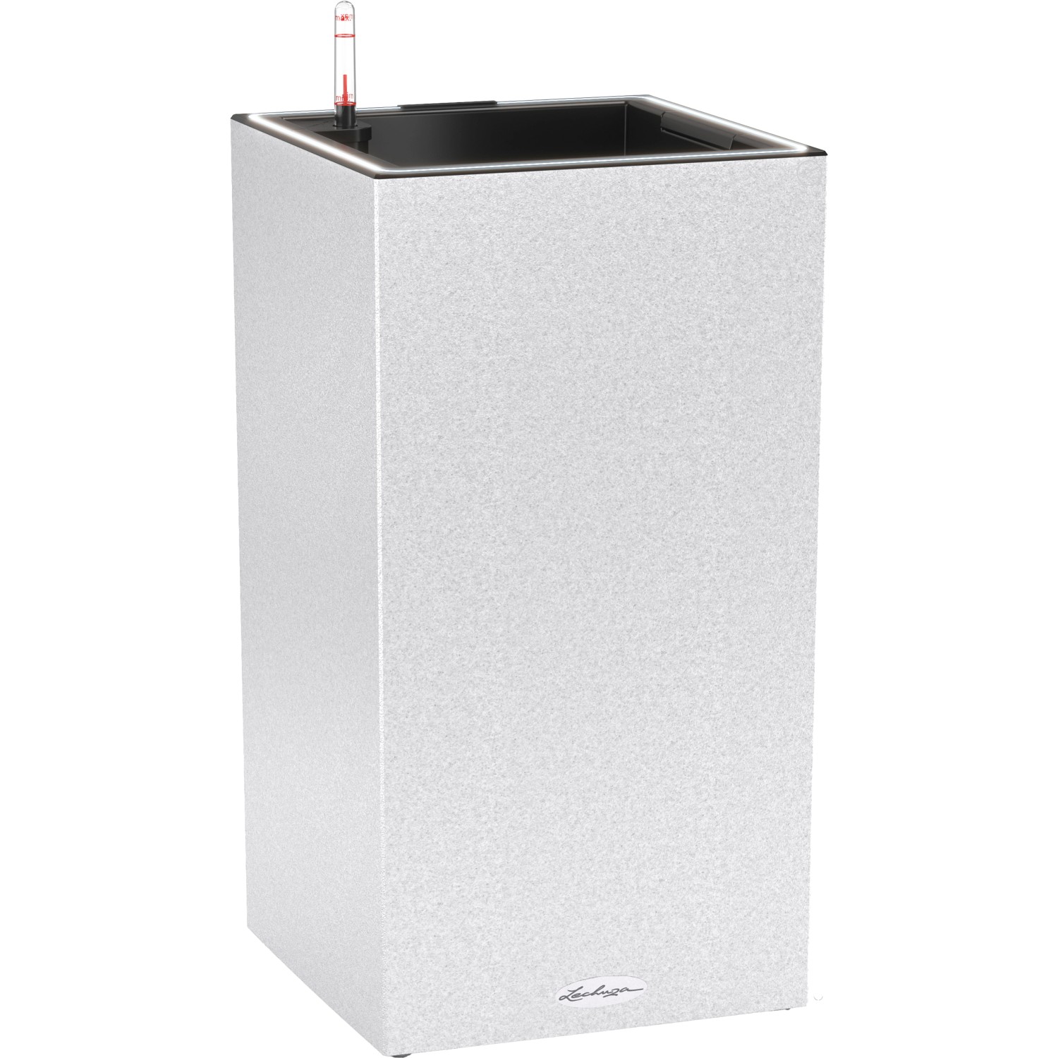Lechuza Pflanzgefäß Canto Stone high LED 30 Quarzweiß 30 x 56 cm mit Lichtband