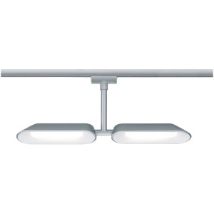 Paulmann URail LED Spot Dipper, 2x8W, Chrom matt/Weiß, dimmbar für Schienensysteme.