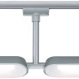 Paulmann URail LED Spot Dipper, 2x8W, Chrom matt/Weiß, dimmbar für Schienensysteme.