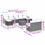 vidaXL Garten-Sofagarnitur, 10-teilig, schwarz, Poly Rattan, mit Maßen. Ideal für Terrasse und Garten.