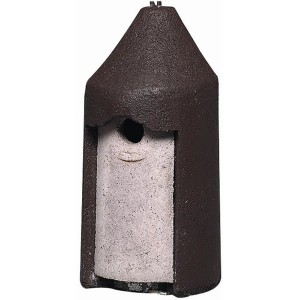 Schwegler Nisthöhle aus Holzbeton, braun/grau, zum Aufhängen. Nistkasten für Meisen und andere Gartenvögel.