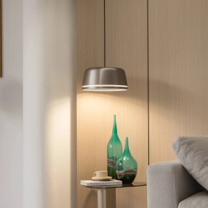 Lucande LED Pendelleuchte Faelinor 10014795 Design Modern in Alu aus Aluminium 1-flammig Wohnzimmerleuchte