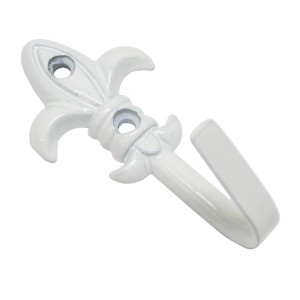 Gardinia Zierhaken Lilie, weiß, 5,5 cm, für Gardinen und Vorhänge zum Raffen und Drapieren.
