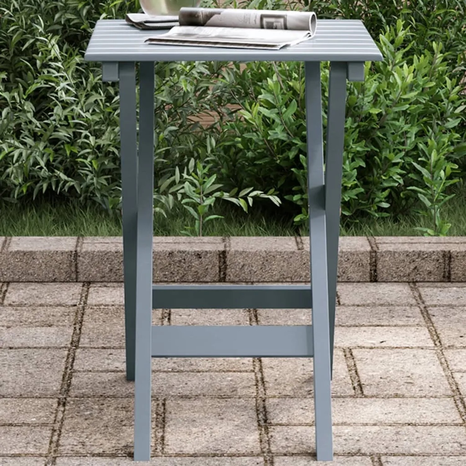 vidaXL Outdoor Beistelltisch 4008874 klappbar Massivholz Grau kaufen bei OBI