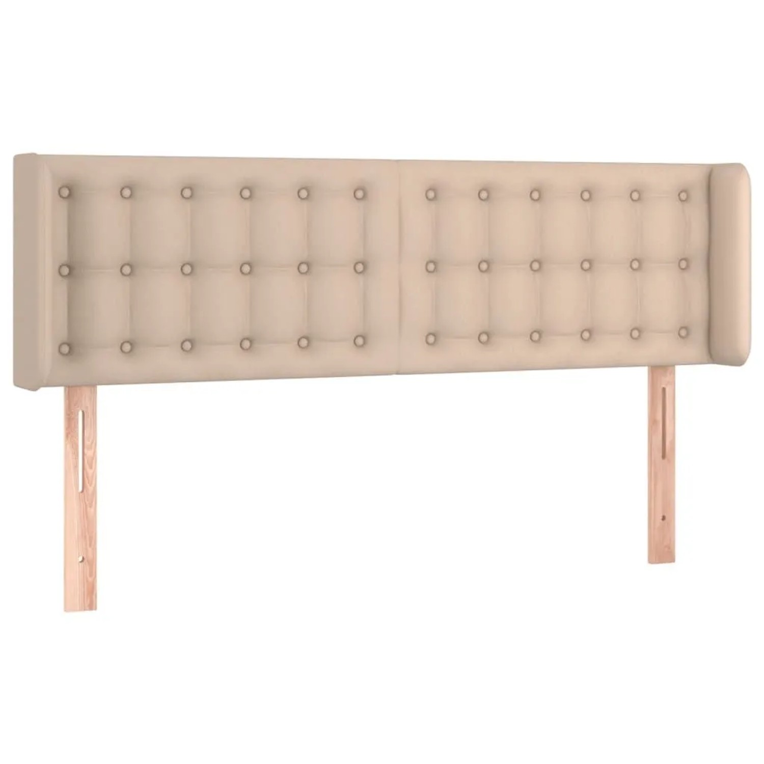 vidaXL Kopfteil mit Ohren Cappuccino-Braun 147x16x78/88 cm Kunstleder 3118863
