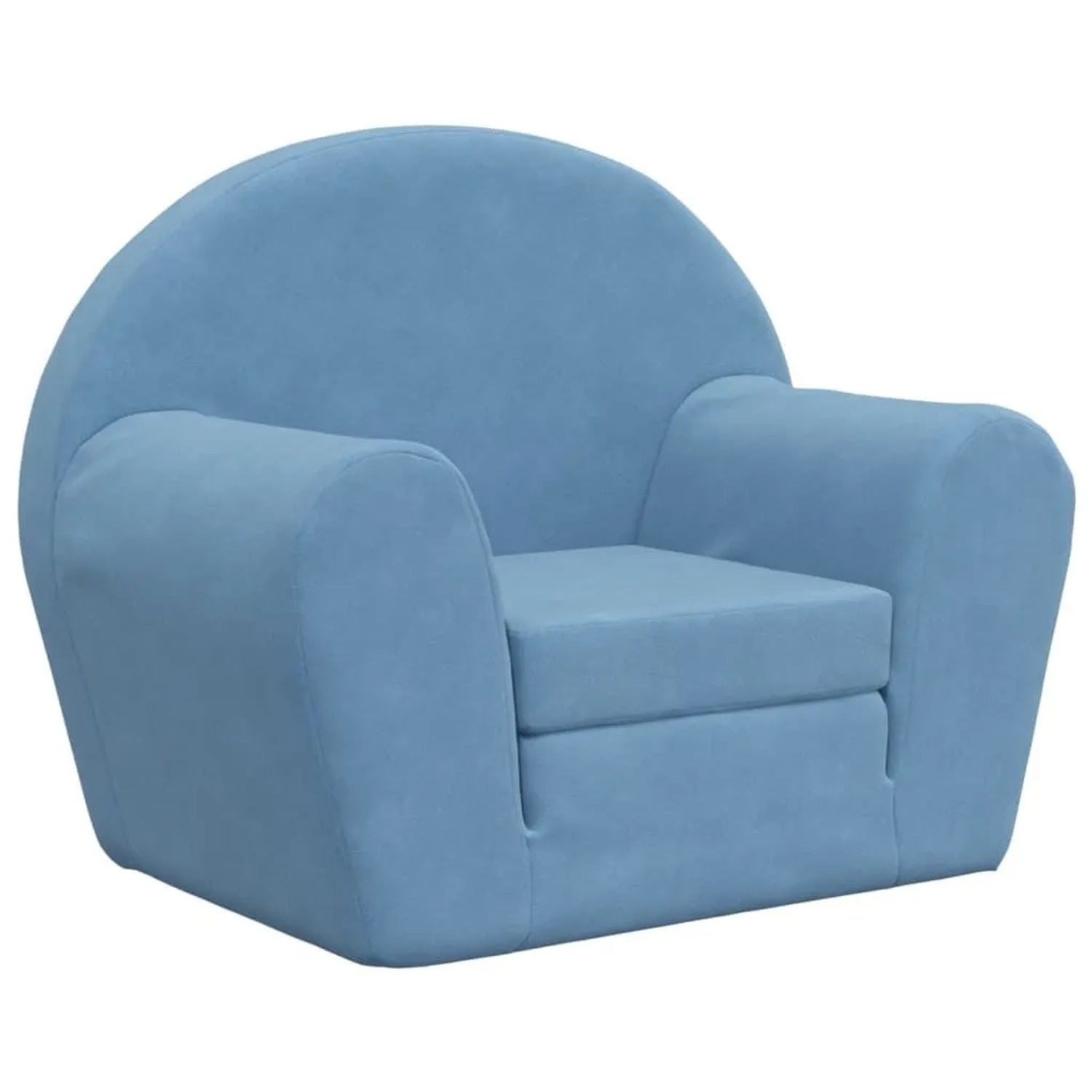 vidaXL Schlafsofa für Kinder Blau Weich Plüsch 356996