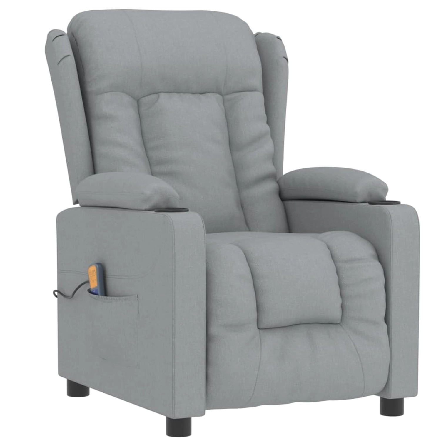vidaXL Massagesessel Massagesessel Hellgrau Stoff (1-St) günstig online kaufen