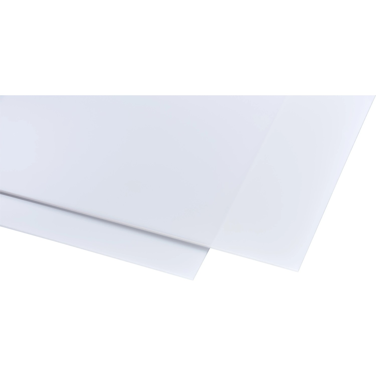 Opal-weiße, glatte Polystyrol-Platte, 2,5 mm stark, 1000x1000 mm, für Kunststoffbedachung.