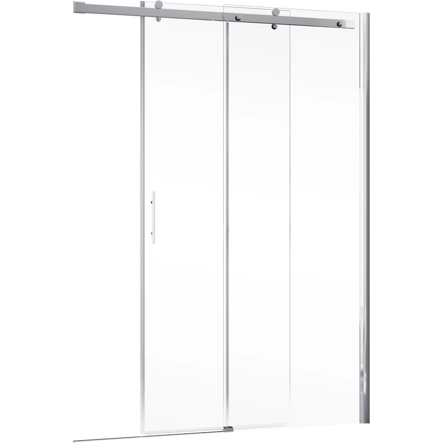 Schulte Gleittür Alexa Style 2.0, 140x200cm, Echtglas Klar hell, rahmenlose Duschabtrennung