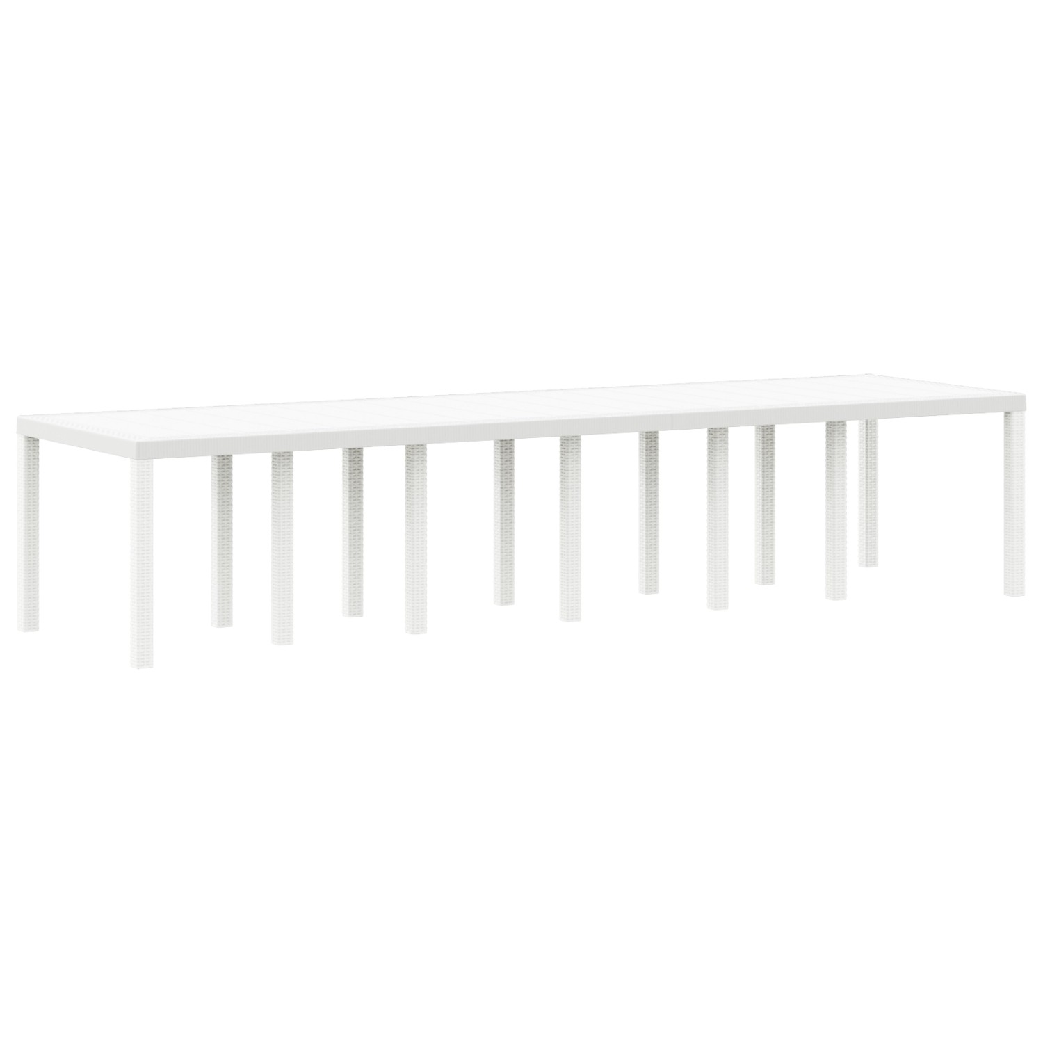 vidaXL Gartentisch Weiß 350x100x73 cm Poly Rattan 3378526 günstig online kaufen