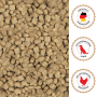 Supravit Hundetrockenfutter mit Huhn und Mais, braune Kroketten. Hergestellt in Deutschland für ausgewachsene Hunde.