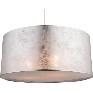 Globo Pendelleuchte Amy I, Nickel matt, Ø 53cm. Moderne Hängeleuchte für Wohnzimmer & Esszimmer.