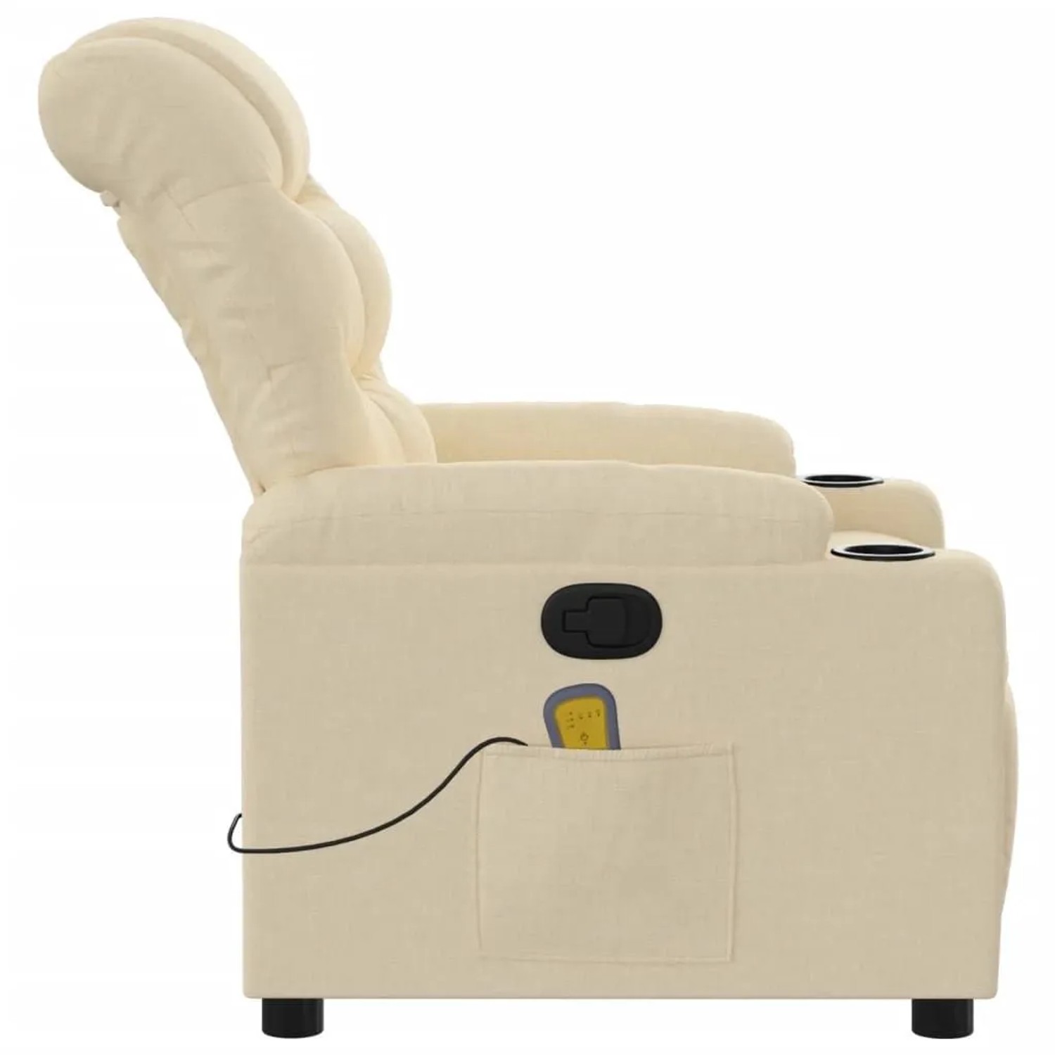 vidaXL Massagesessel Creme Stoff 374164_8