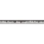 Bricoflor Bordüre Schwarz/Silber mit Blumen, Neobarock Tapetenbordüre für Wand, ideal für Flur und Schlafzimmer.