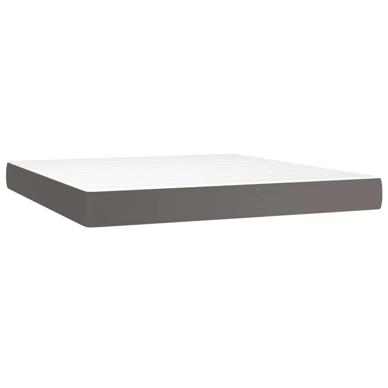 Graue vidaXL Boxspringbett-Matratze, 180x200 cm, mit weißem Topper. Ideal für Betten.